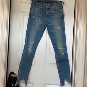 Skinny ripped lucky brand jeans